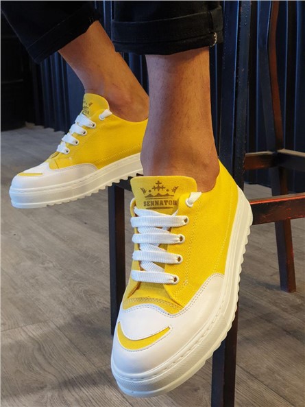 Men's Lace Up Shoes SLW-021 - Yellow #371348