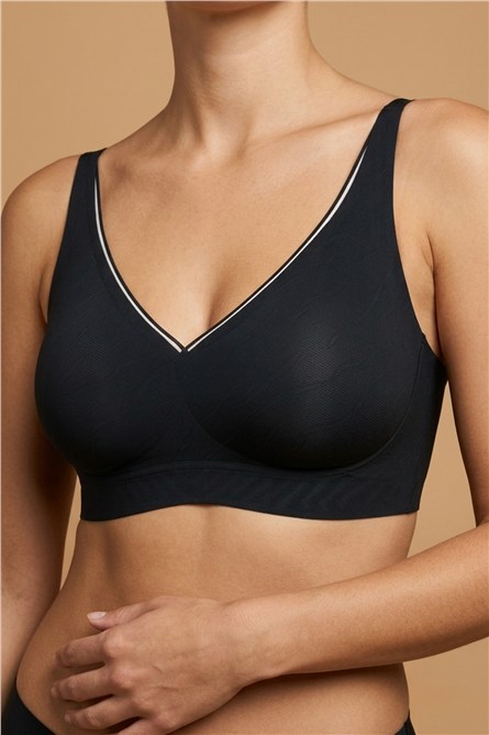 Seamless Laser-Cut Wireless Bra with Removable Pads - Invisible Ultra-Soft Comfort Bralett  #452365