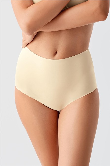 Plus Size Non-Slip High-Waisted Laser Cut Panties C19201  #451267