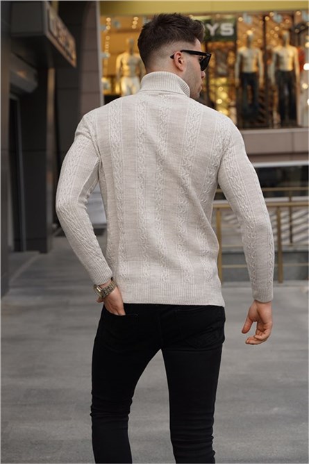 Men's knitted sweater 5769 - Light beige #333705