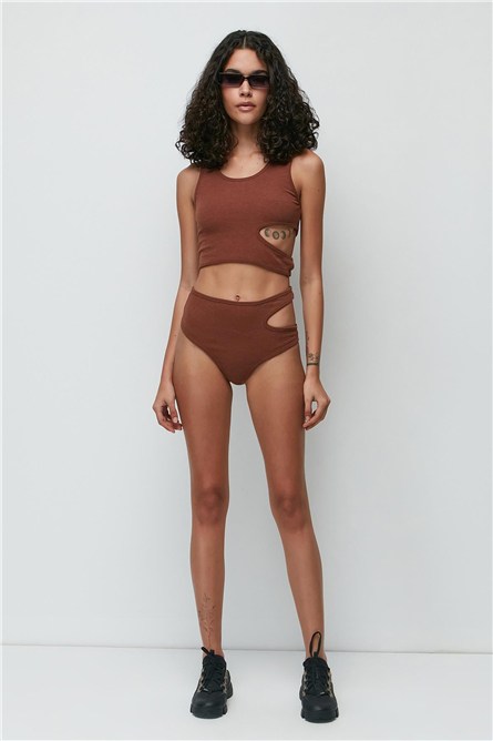 C&City Ribbed Low-cut Crop Panty Set 9135  #451174