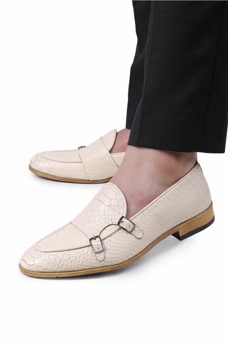 GERARDINO Men's Classic Genuine Leather Shoes Cream 2004