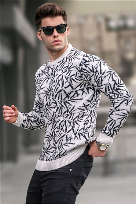 Men's Knitted Sweater 5767 - Cream #334340