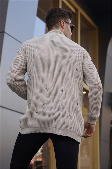 Men's Knit Cardigan 6309 - Cream #362278