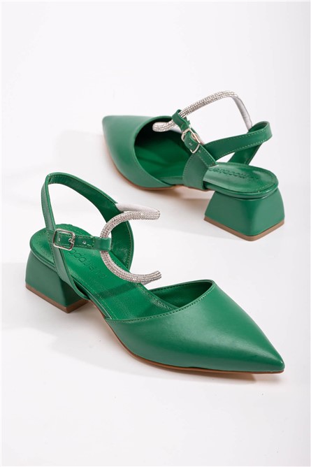 Women's Heeled Sandals - Green #370781
