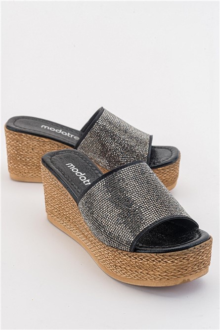 Women's Full Sole Slippers - Black #381891