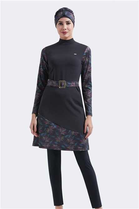 Belt Detail Fully Covered 4-Piece Burkini C12011  #451240