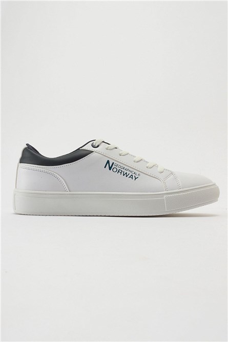 Men's Lace Up Sports Shoes - White #402252