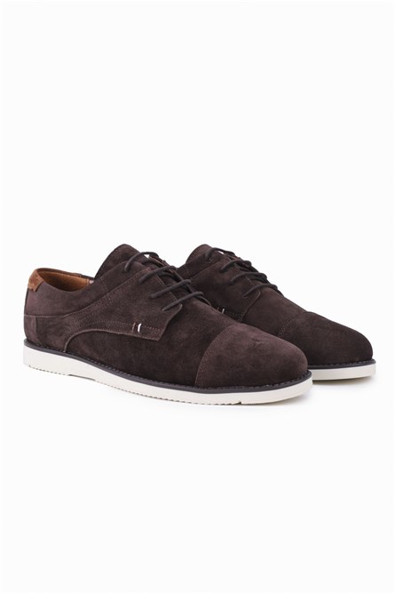 GERARDINO Men's Suede Shoes Brown 3010