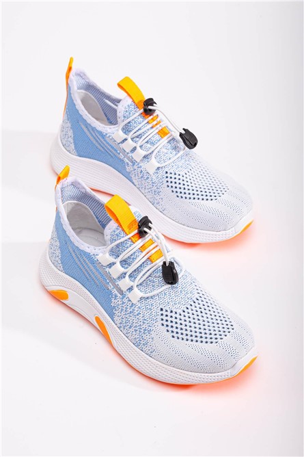 Children's sports shoes - White with Orange #370867