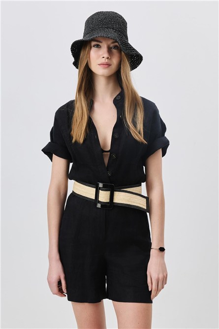 Hand-Knitted Straw Hat Y8208  #452018