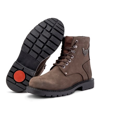 Ducavelli Men's Genuine Leather Boots - Brown 