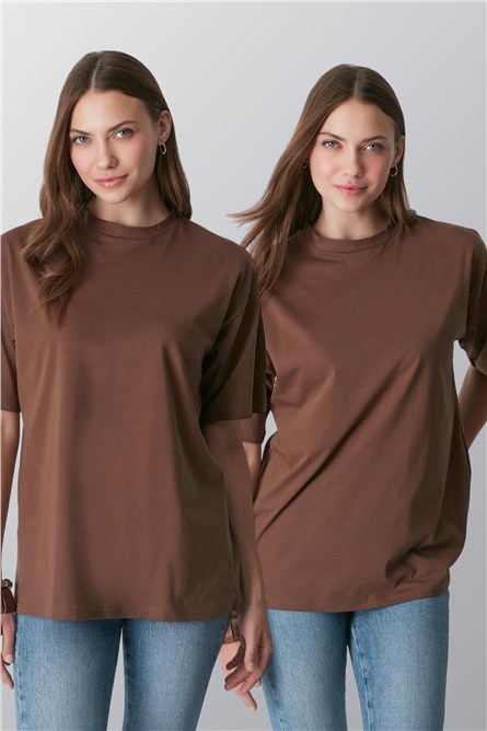 2-Pack Crew Neck Short Sleeve Casual T-Shirt 961  #451492