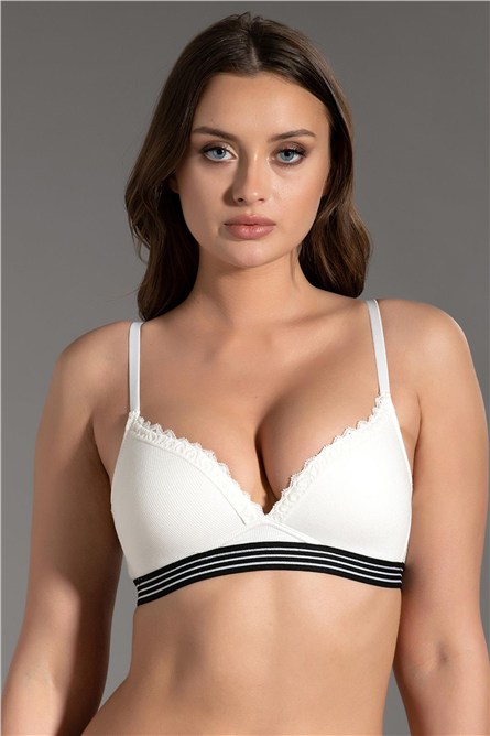 Lace Detail Unpadded Kids Bra C18132  #451192
