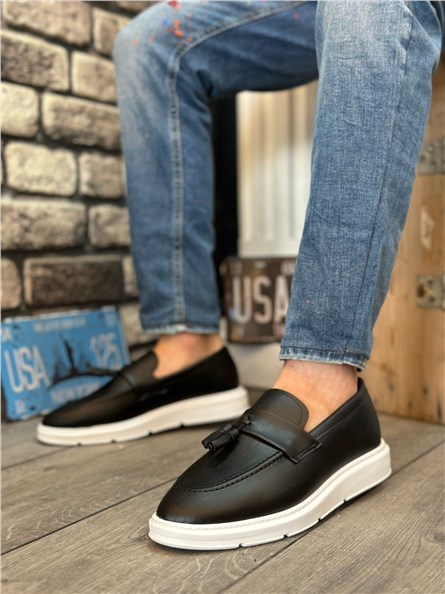 Men's Shoes BA0005 - Black with White #403743