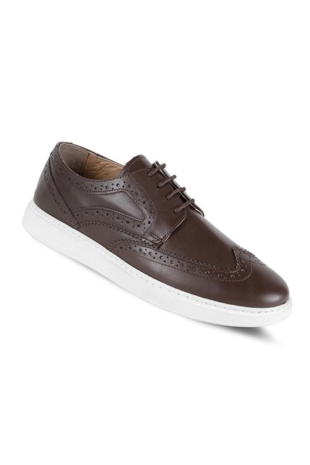 Ducavelli Night Men's Leather Shoes Brown 1807