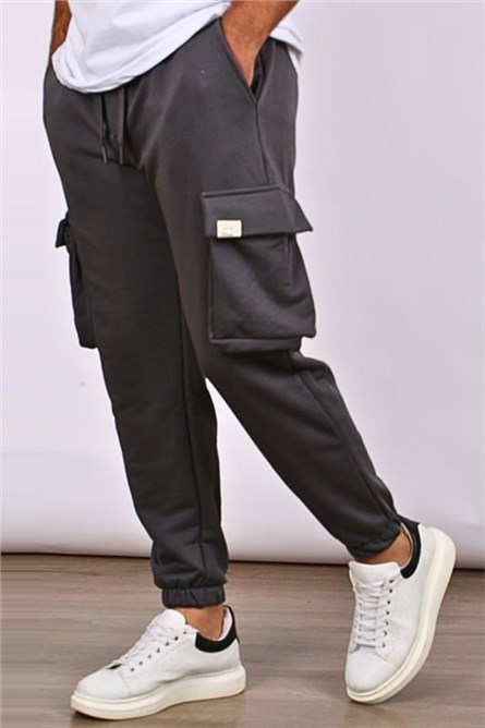 Men's Sports Bottoms with Cargo Pockets 6514 - Smoke Gray #385618
