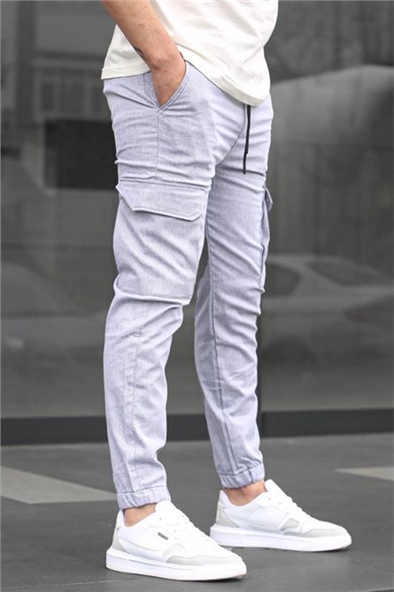 Men Gray Cargo Trousers 5463 #394423