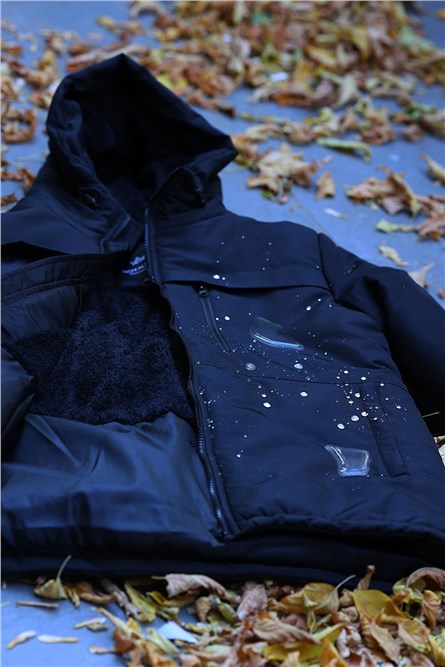 RQPA Waterproof and Windproof Jacket for Men - Navy Blue #409374