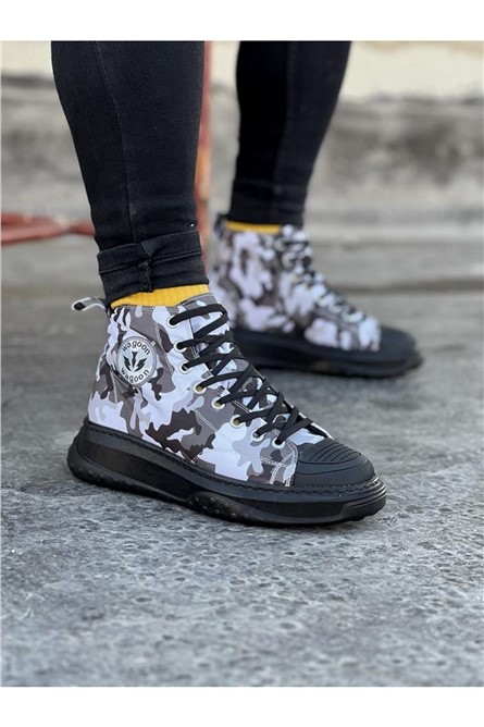Wagoon férfi cipő WG017 - szürke terepmintás #367866