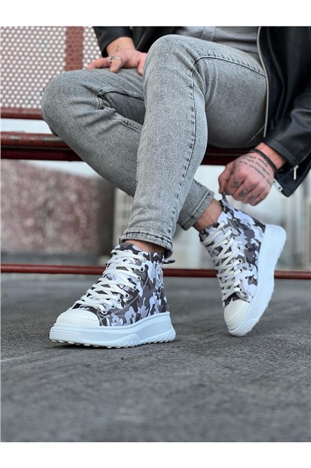 Wagoon Men's Casual Shoes WG017 - Gray Camo #369854