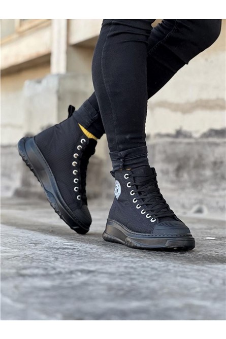 Wagoon Men's Casual Lace Up Shoes WG017 - Black #367860