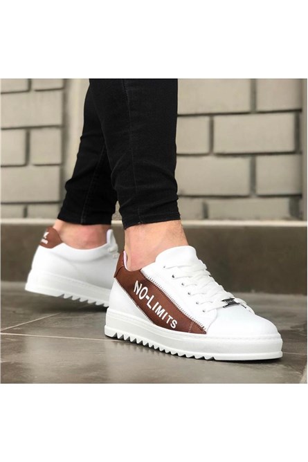 Men's casual shoes WG027 - White with brown # 317118