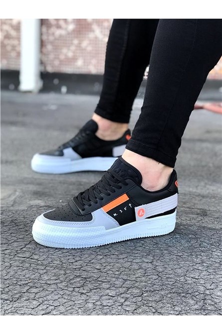 Men's casual shoes WG201 - Black with gray #321303