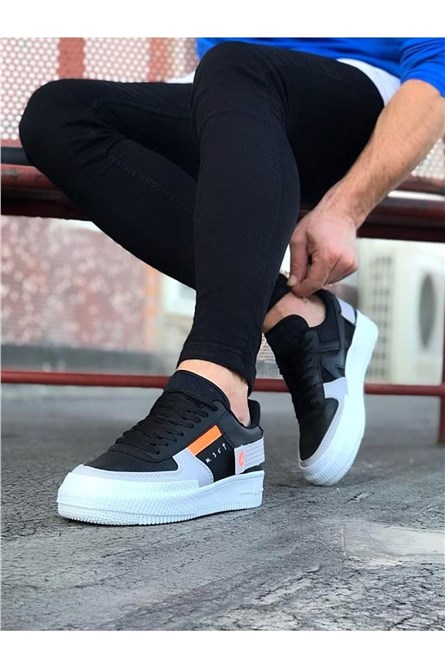 Men's casual shoes WG201 - Black with gray #321303