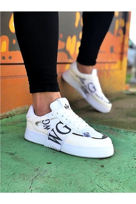 Men's Casual Shoes WG202 - White with Gray #364981