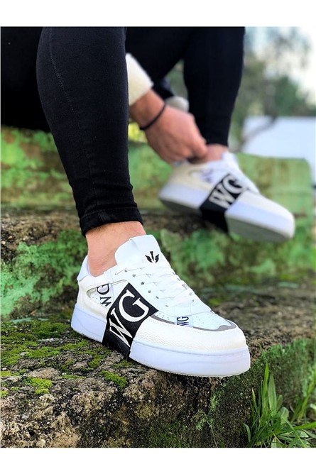 Men's Casual Shoes WG202 - White with Black #364978