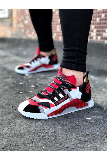 Мъжки спортни обувки WG203 - Червено-Бели #328394