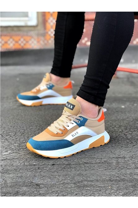 Men's sports shoes WG204 - Beige-Blue #328399