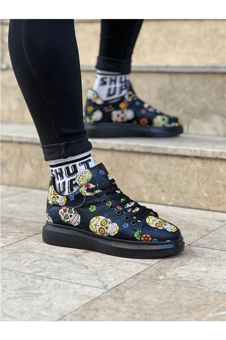 Wagoon Men's Casual Lace Up Shoes WG501 - Black #367325