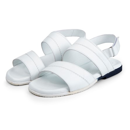 Ducavelli Men's Genuine Leather Sandals - White 