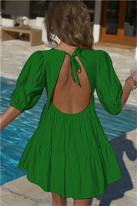 Women's short dress - Green #328756