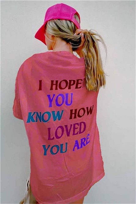 Women's Oversize T-Shirt - Pink #329685