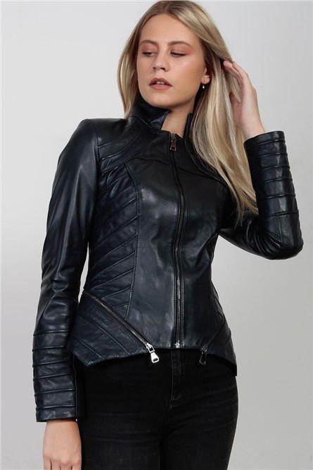 Leonardo Women's Real Leather Jacket - Black #266650