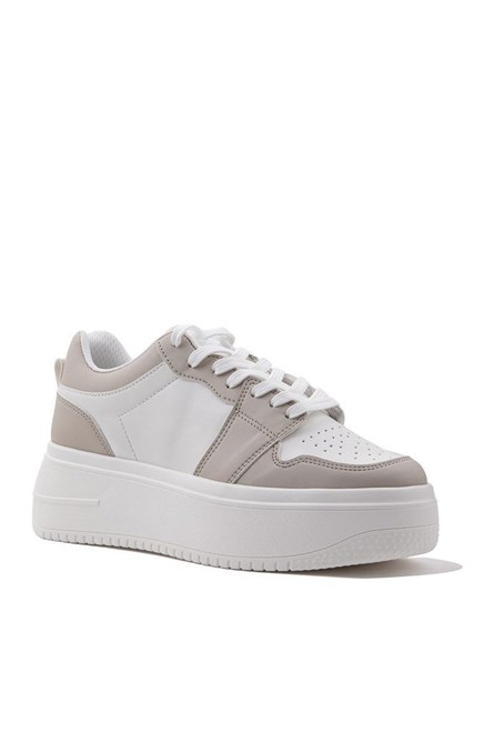 Дамски спортни обувки - Визон с Бял #324903