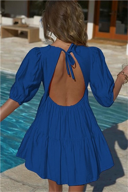 Women's short dress - Bright blue #328755