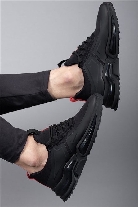 Men's Sports Shoes 0012836 - Black with Red #402726