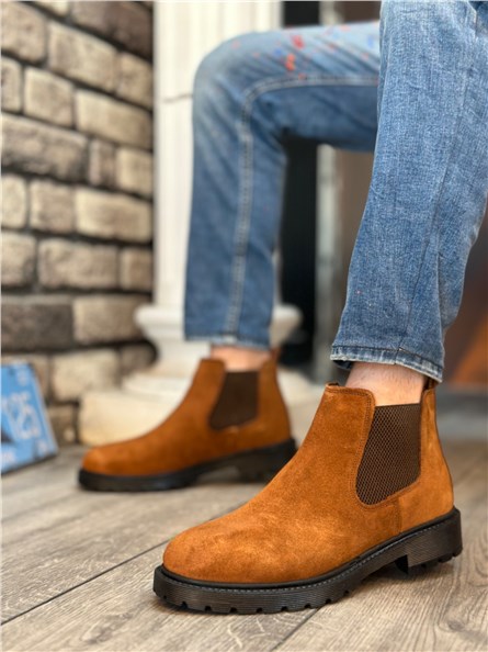 Men's Natural Suede Sports Boots BA0319 - Taba #406432