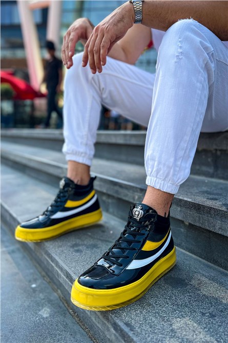 Men's Lace Up Boots CH973 - Yellow #385137