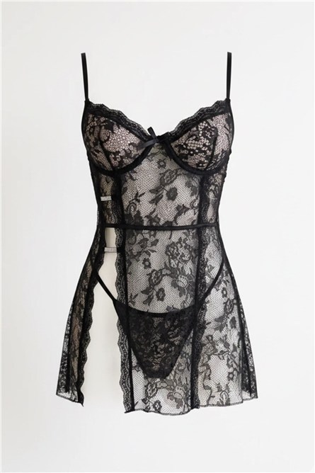 Shimmering Lace Babydoll Nightgown  #452388