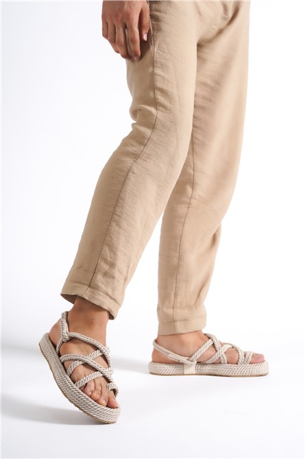 Men's Casual Sandals - Color Cream #383556