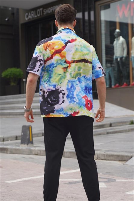 Men's Short Sleeve Shirt 5601 - Multicolor #395173