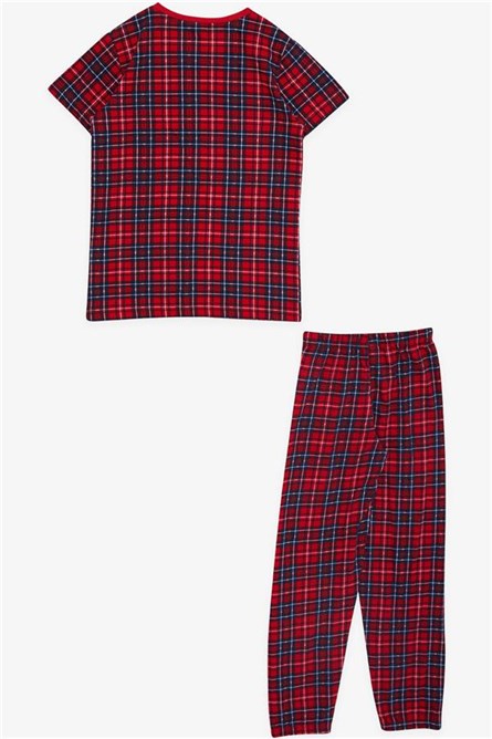 Children's plaid pajamas for boys - Red #406584