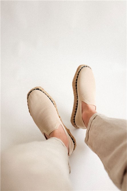 Men's textile shoes CH305 - Beige #402016