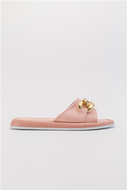 Papuci casual pentru femei - culoare pudra #381775