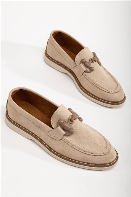 Women's Suede Loafers - Beige #367284